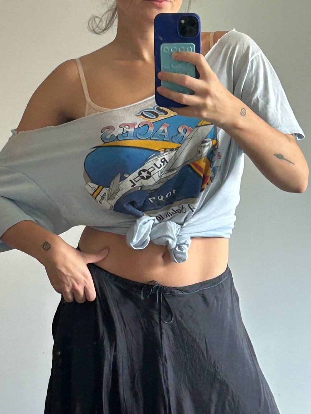 Reno Races 1987 Vintage Graphic Tee - Light Blue